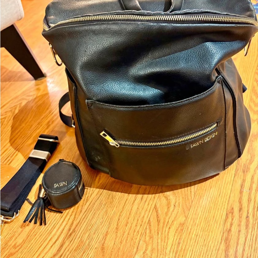 Fawn Design Original Black Diaper Bag